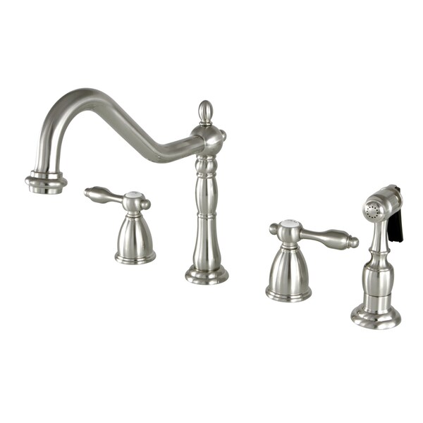 Widespread Kitchen Faucet, Brushed Nickel